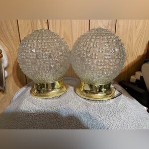 Elegant Gold and Clear Glass Globe Light Fixtures